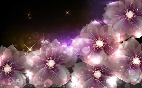 Glowing Flowers Live Wallpaper Screenshot