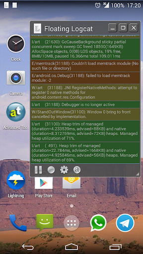 Android application Logcat Extreme Pro screenshort