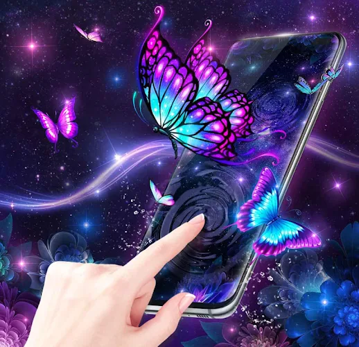 3D Purple Butterfly Theme66 - Última Versión Para Android - Descargar Apk