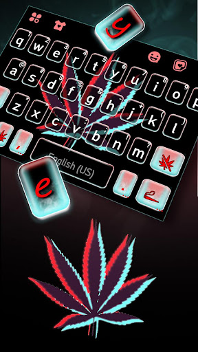 Black Red Weed Keyboard Theme Screen 2