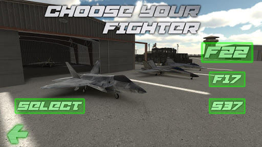 Android application Flight Simulator - F22 Fighter screenshort