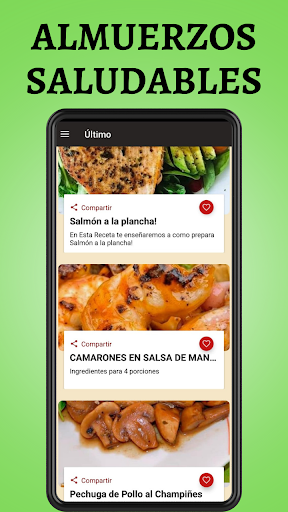 Android application Almuerzos Saludables screenshort