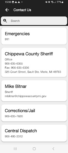 Chippewa County Sheriff (MI) Screen 2