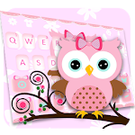 Cover Image of Download Pink Owl Keyboard Theme 1.0 APK