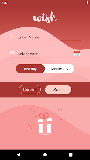 Android application Wish! screenshort
