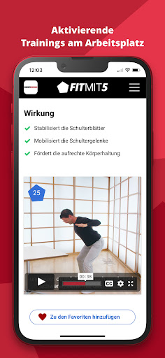 FITMIT5® - Meine gesunde Pause Screen 3