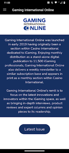 Android application Gaming International Online screenshort