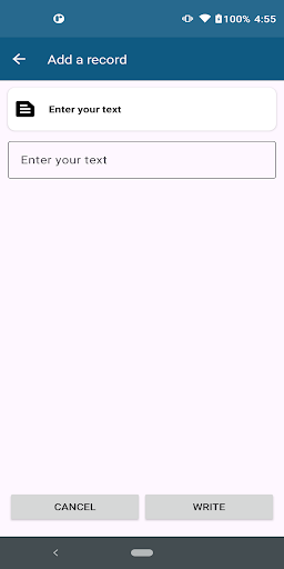 Android application NFC Tag screenshort