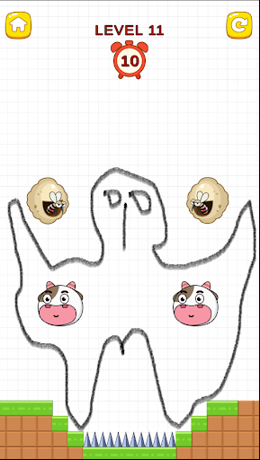 Android application Save The Cow - Draw To Save screenshort