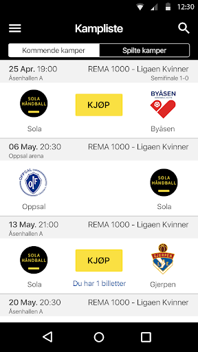 Sola håndball Screen 2