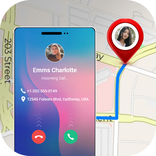 Mobile Number Locator on Map  Icon