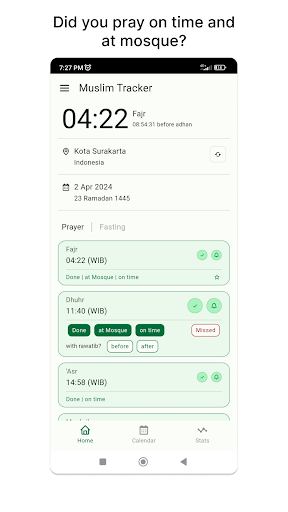 Android application Muslim Tracker: Pray & Fasting screenshort