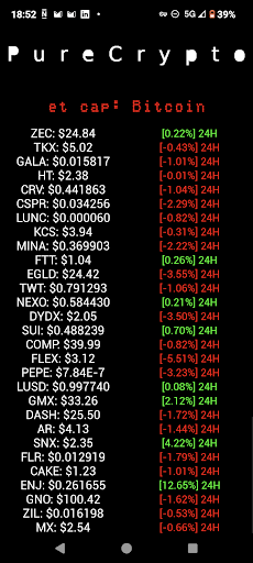 Android application PureCrypto screenshort