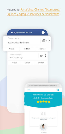 Creador de sitios web Captura de Pantalla de la Aplicación Android 5