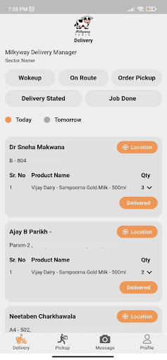 Milkyway Services Screen 2