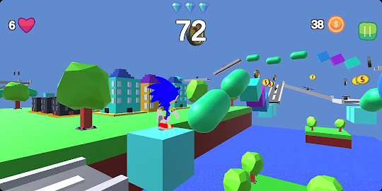 Blue Hedgehog Dash Run 3D v2