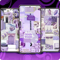 Good vibes, aesthetic, aesthetic purple, purple, HD phone
