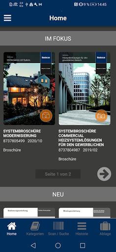 Android application Buderus ProInform screenshort