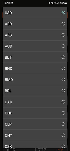 Currency Converter Screen 3