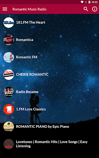 Android application Romantic Music Radio - Ballads screenshort