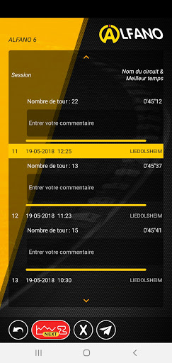 Android application ALFANO ADA LIGHT screenshort