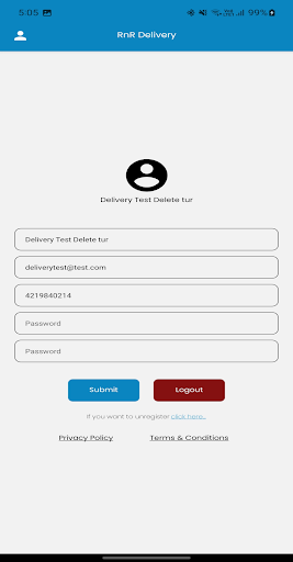 RnR App for Delivery Partner Screen 3