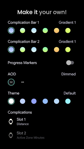 Health Dx: Watch face Screen 2