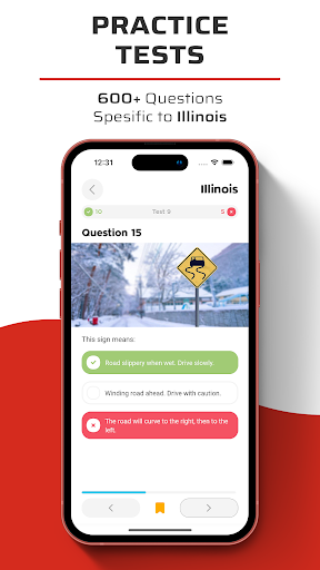 IL DMV Driver Permit Test Prep Screen 3