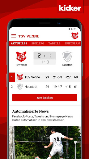 Android application TSV Venne screenshort