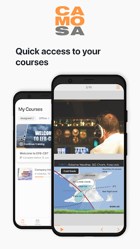 Android application CAMOSA e-Learning screenshort