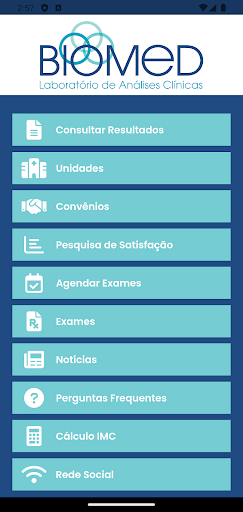 Android application Biomed Laboratório screenshort