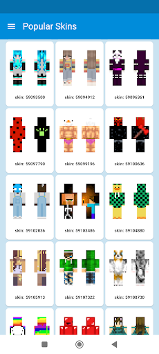 Popular Skins for Minecraft Screen 3