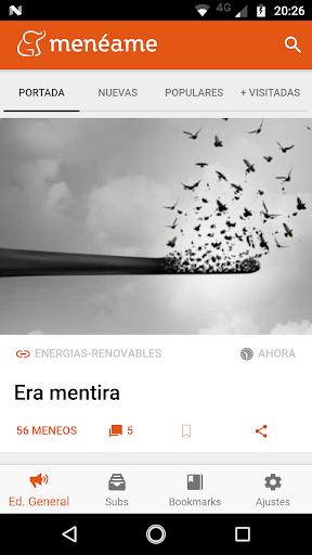 Android application Menéame - The App screenshort