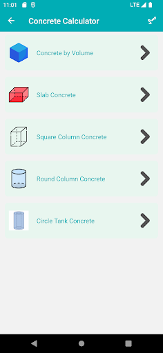 Screenshot of Easy Construction Calculator