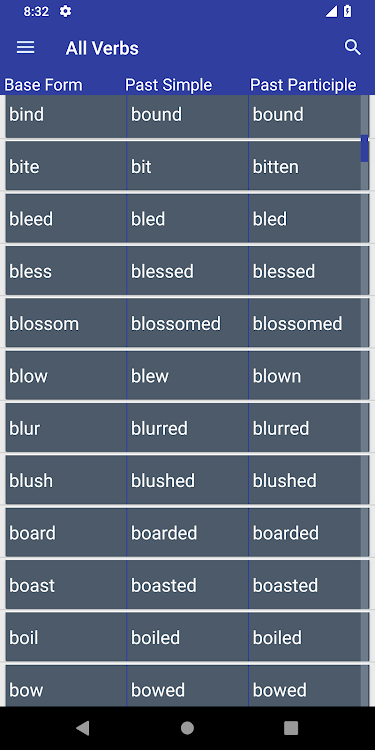Verb Forms Dictionary - 1.9 - (Android)
