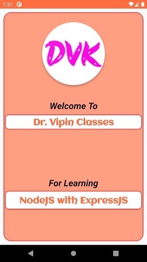 Android application Learn NodeJS with ExpressJS screenshort