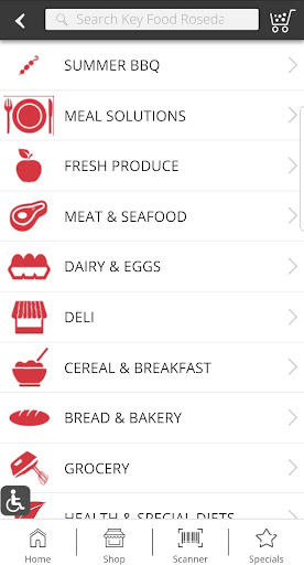 Screenshot of Key Food Rosedale
