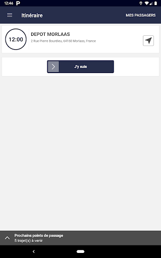 Android application SAFIR conducteur screenshort