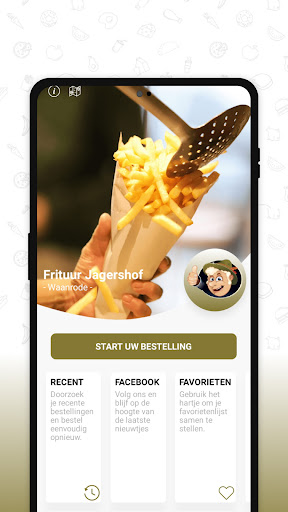 Android application Frituur Jagershof screenshort