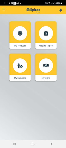 Android application Epiroc Partner screenshort