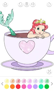 Mermaid Coloring Page Glitter