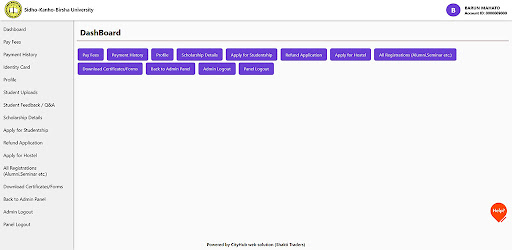 Android application SKBU (Student Portal) screenshort