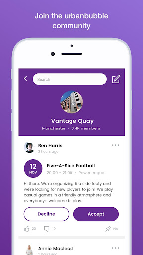 Android application urbanbubble screenshort