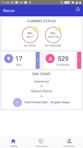 Android application Recon screenshort