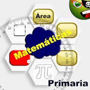 Matemáticas Primaria.Área, potencia, ángulo. Maths  Icon