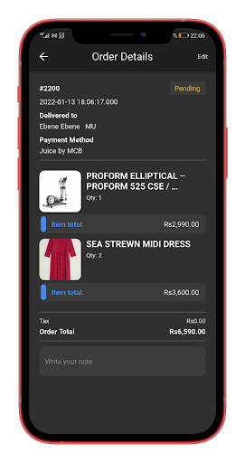 ZAZA Vendor Screen 2