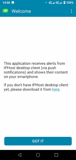 Android application IPHost screenshort