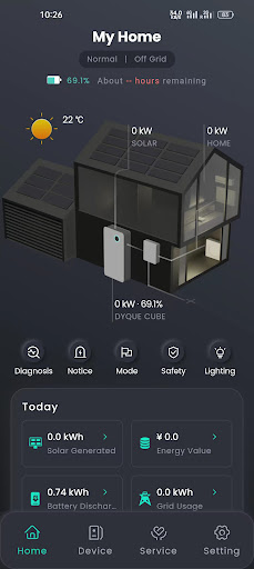 Screenshot of DYQUE Energy