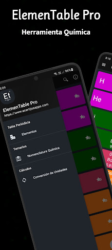 Android application ElemenTable Pro screenshort