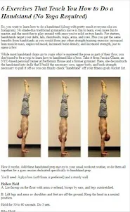 Gymnastics Handstand Exercises